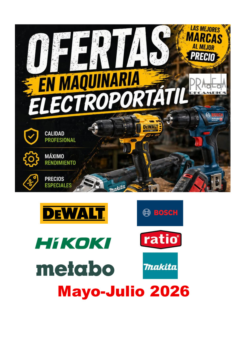 Ofertas en maquinaria electroportátil