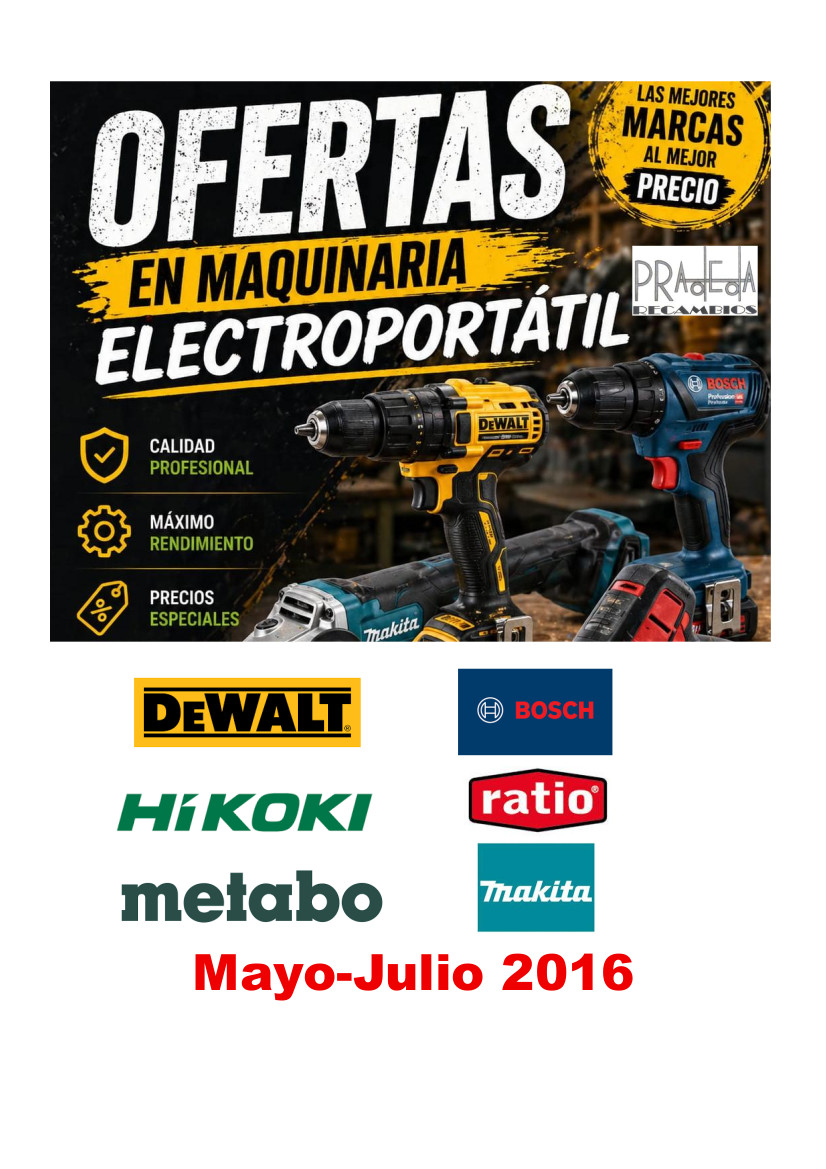 Ofertas en maquinaria electroportátil